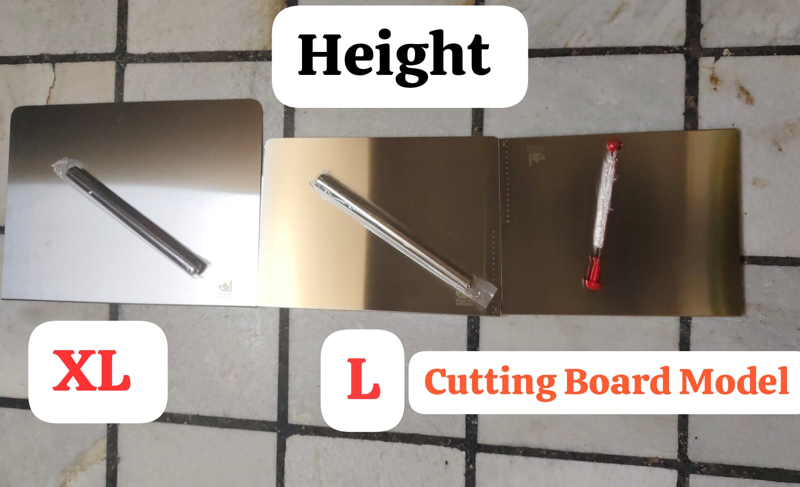 Height Comparison of All Sizes